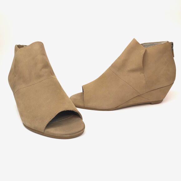 Eileen Fisher Duffy Ankle Bootie Peep Toe Wedge Comfort Size 6.5 Women's - Picture 2 of 13